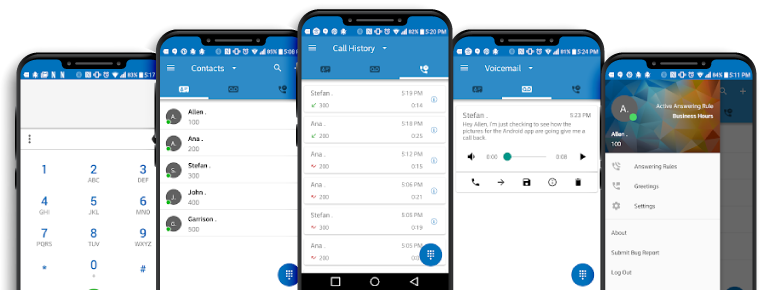 dial pad on iPhone fastmetrics mobile pbx app