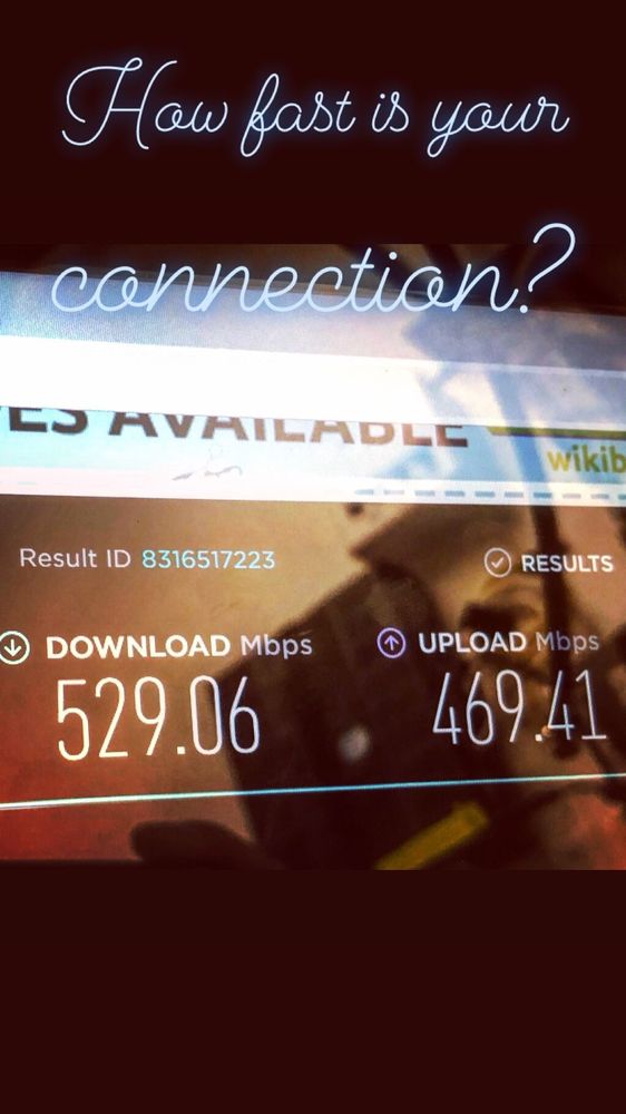 fastmetrics speedtest.net result from 19th august 2019