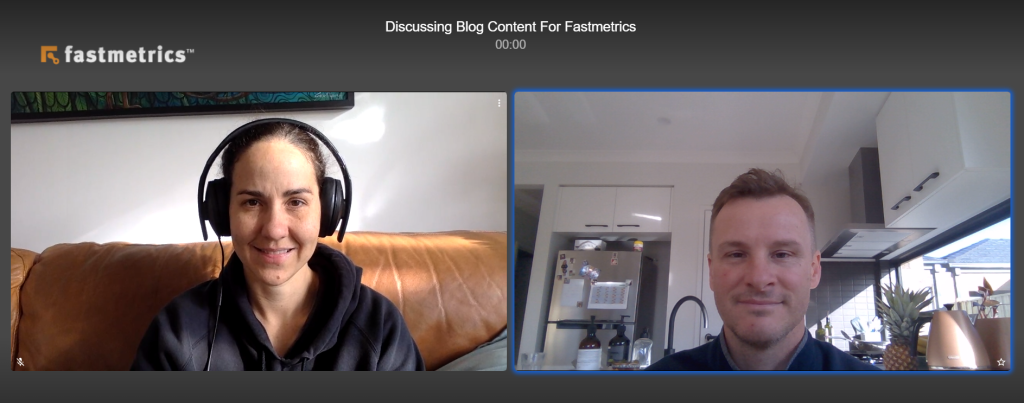 fastmetrics 2 person free video call with unique meeting name preview