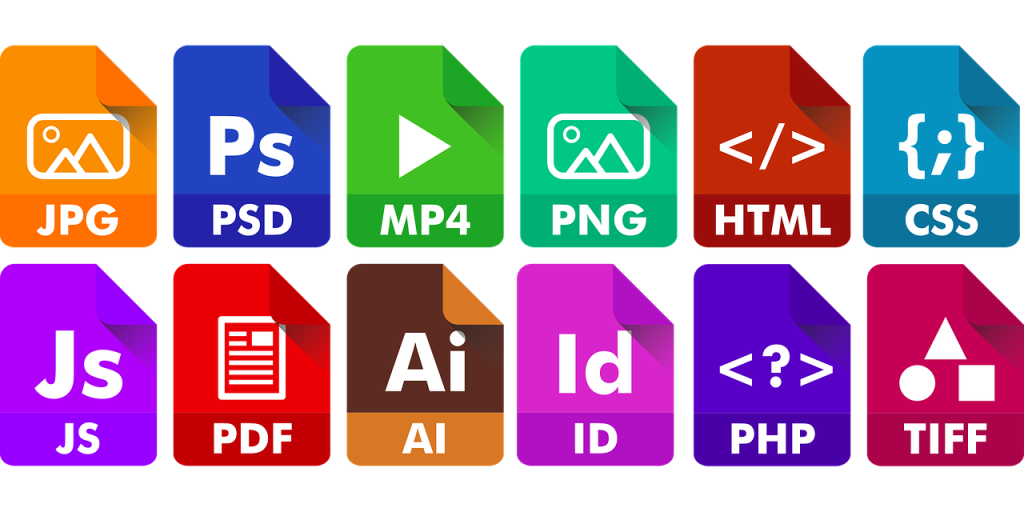 Different file types that can be stored online